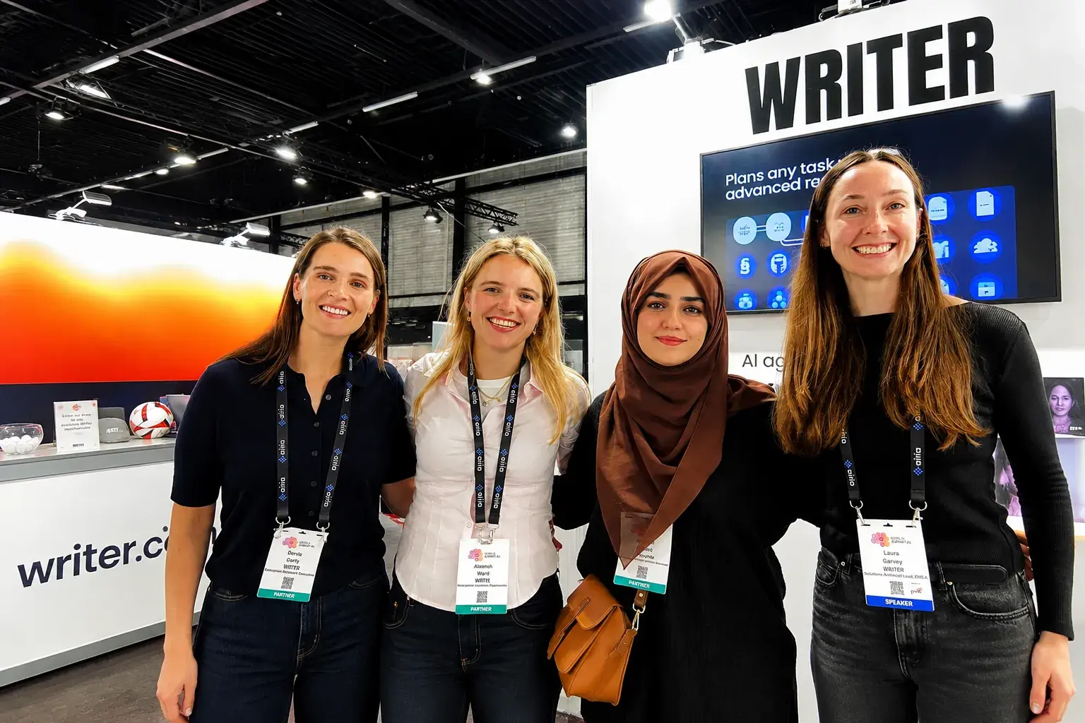 Grayphite representative networking with partners at World Summit AI Amsterdam